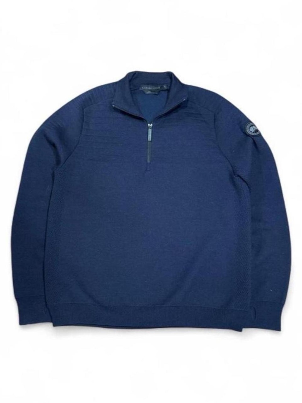 Canada Goose Black Label Merino Wool Quarter Zip Sweater Made in Italy